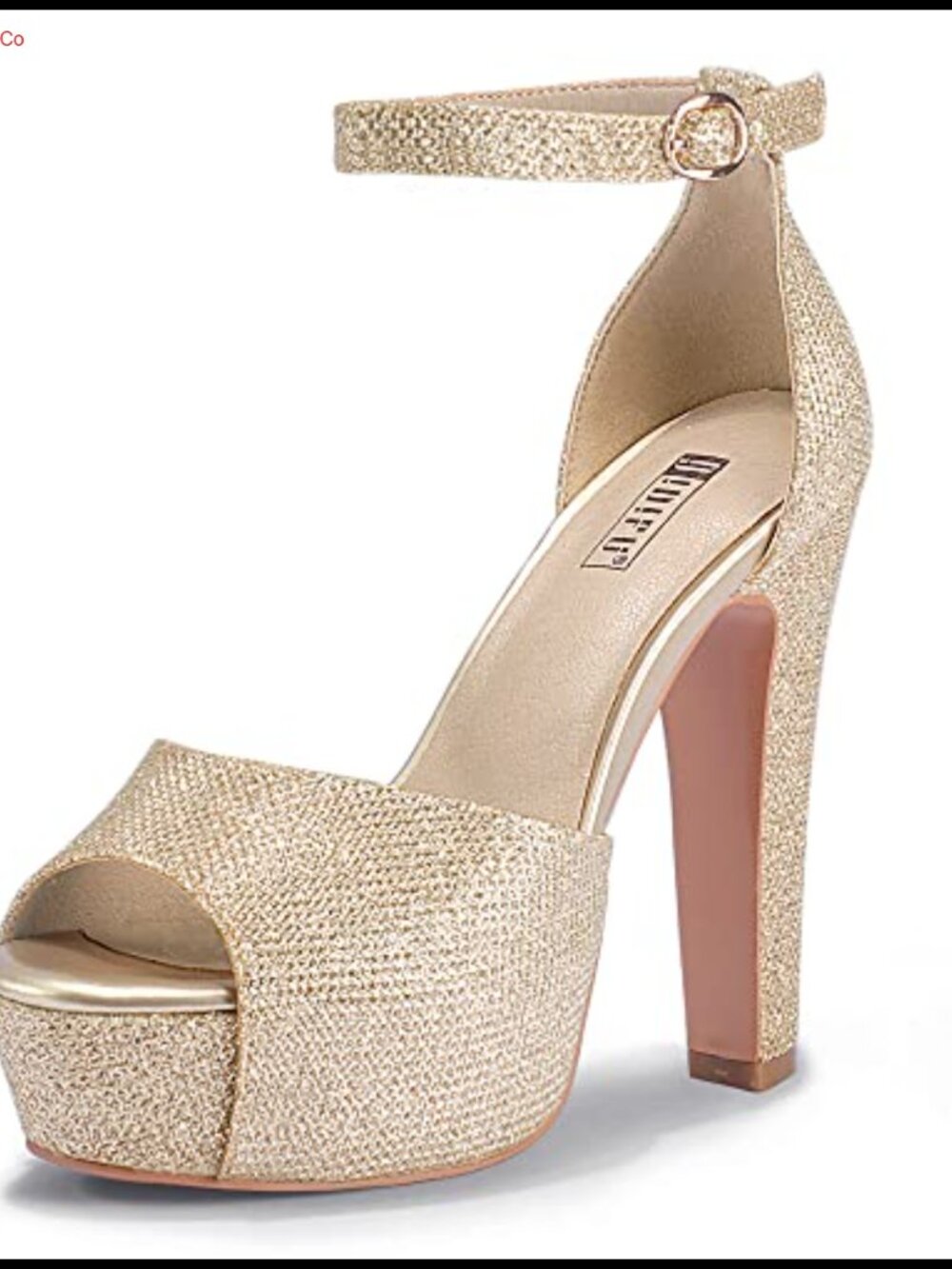 Platform Chunky High Heels Peep Toe Heeled Sandals Ankle Strap